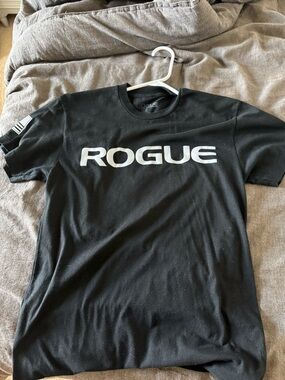 Rogue Black Crewneck T-Shirt with White Logo